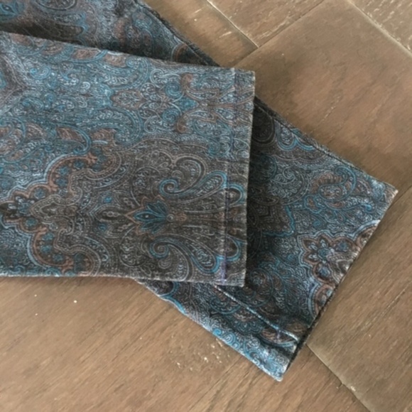 SOLD Paige Verdugo Ultra Skinny Jeans Blue Paisley - Picture 10 of 13